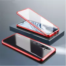 Чехол бампер для Xiaomi Mi Note 10 Anomaly Magnetic 360 With Glass Red (Красный)