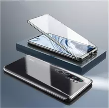 Чехол бампер для Xiaomi Mi Note 10 Anomaly Magnetic 360 With Glass Black (Черный)