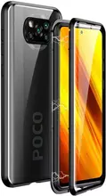 Чехол бампер для Xiaomi Poco X3 Pro Anomaly Magnetic 360 With Glass Black (Черный)