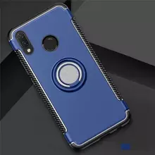 Чехол бампер для Huawei P Smart Plus Anomaly Magnetic Ring Navy Blue (Темно Синий)
