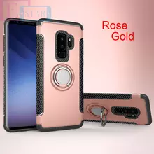 Чехол бампер для Samsung Galaxy S9 plus Anomaly Magnetic Ring Rose Gold (Розовое Золото)