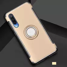 Чехол бампер для Xiaomi Mi9 Lite Anomaly Magnetic Ring Gold (Золотой)