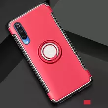 Чехол бампер для Xiaomi Mi9 Lite Anomaly Magnetic Ring Red (Красный)