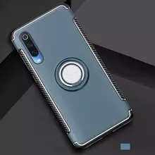 Чехол бампер для Xiaomi Mi9 Lite Anomaly Magnetic Ring Sapphire Blue (Сапфировый)