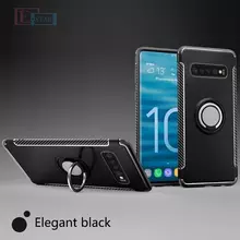 Чехол бампер для Samsung Galaxy S10 Plus Anomaly Magnetic Ring Black (Черный)