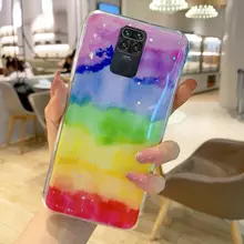 Чехол бампер для Xiaomi Redmi Note 9 Anomaly Rainbow Colorful (Красочный)