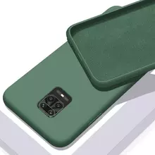 Чехол бампер для Xiaomi Redmi Note 9 Pro Anomaly Silicone Dark Green (Темно Зеленый)