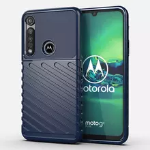 Чехол бампер для Motorola One Macro Anomaly Thunder Blue (Синий)
