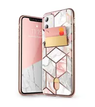 Чехол бампер для iPhone 11 i-Blason Cosmo Wallet Marble Pink (Розовый Мрамор)