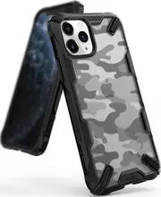 Чехол бампер для iPhone 11 Pro Ringke Fusion-X Design Camo Black (Черный Камуфляж)
