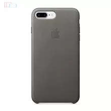 Чехол бампер для iPhone 8 Apple Leather Bumper Storm Gray (Штормовой Серый)