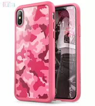 Чехол бампер для iPhone Xs i-Blason Halo Pink Camo (Розовый камуфляж)