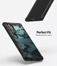 Чехол бампер для Xiaomi Mi Note 10 Pro Ringke Fusion-X Design Camo Black (Черный Камуфляж)