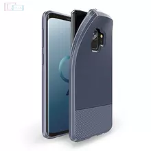 Чехол бампер для Samsung Galaxy S9 Dux Ducis Carbon Magnetic Blue (Синий)