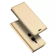 Чехол книжка для Sony Xperia XZ2 Compact Dux Ducis Skin Pro Gold (Золотой)