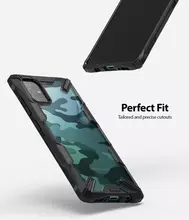 Чехол бампер для Samsung Galaxy A51 Ringke Fusion-X Design Camo Black (Черный Камуфляж)