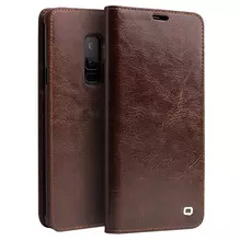 Чехол книжка для Samsung Galaxy S9 Plus Qialino Classic Leather Brown (Коричневый)