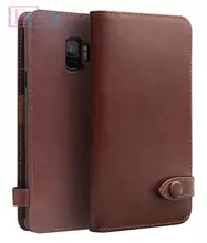 Чехол книжка для Samsung Galaxy S9 Qialino Crazy Horse Leather Wallet Brown (Коричневый)