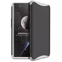 Чехол бампер для OnePlus 7T GKK Dual Armor Black&Silver (Черный&Серебристый)