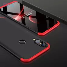 Чехол бампер для Huawei Y9 2019 GKK Dual Armor Black&Red (Черный&Красный)