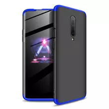 Чехол бампер для OnePlus 7 Pro GKK Dual Armor Black&Blue (Черный&Синий)
