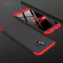 Чехол бампер для Samsung Galaxy J4 2018 J400F GKK Dual Armor Black&Red (Черный&Красный)