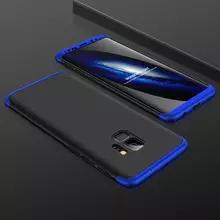 Чехол бампер для Samsung Galaxy S9 Plus GKK Dual Armor Black&Blue (Черный&Синий)