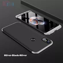 Чехол бампер для Xiaomi Mi8 GKK Dual Armor Black&Silver (Черный&Серебристый)