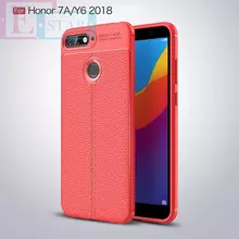 Чехол бампер для Huawei Honor 7A Pro Anomaly Leather Fit Red (Красный)