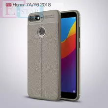 Чехол бампер для Huawei Y6 Prime 2018 Anomaly Leather Fit Gray (Серый)