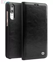 Чехол книжка для Huawei P20 Qialino Classic Leather Magnetic Black (Черный)