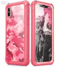 Чехол бампер для iPhone Xs i-Blason Ares Pink Camo (Розовый камуфляж)