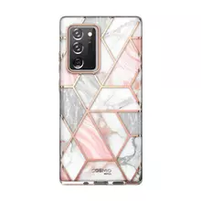 Чехол бампер для Samsung Galaxy Note 20 i-Blason Cosmo Marble Pink (Розовый Мрамор)