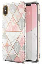 Чехол бампер для iPhone Xs Max i-Blason Cosmo Lite Marble Pink (Розовый Мрамор)