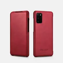 Чехол книжка для Samsung Galaxy S20 i-carer Luxury Curved edge Red (Красный)