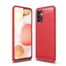 Чехол бампер для Samsung Galaxy A32 iPaky Carbon Fiber Red (Красный)