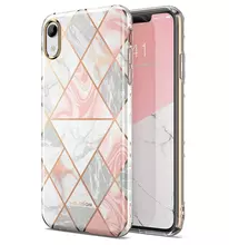 Чехол бампер для iPhone Xr i-Blason Cosmo Marble Pink (Розовый Мрамор)