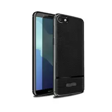 Чехол бампер для Huawei Y5 Lite 2018 idools Leather Fit Black (Черный)