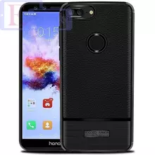 Чехол бампер для Huawei Honor 9 Lite idools Leather Fit Black (Черный)