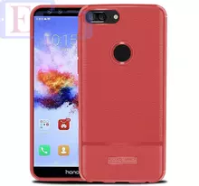 Чехол бампер для Huawei Honor 9 Lite idools Leather Fit Red (Красный)