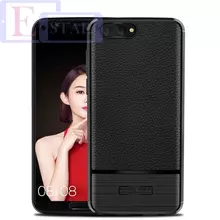 Чехол бампер для Huawei Honor V10 idools Leather Fit Black (Черный)