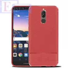 Чехол бампер для Huawei Mate 10 Lite idools Leather Fit Red (Красный)