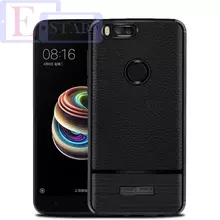 Чехол бампер для Samsung Galaxy A8 Plus 2018 A730F idools Leather Fit Black (Черный)