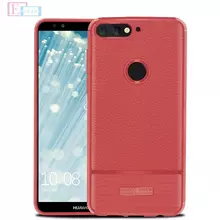 Чехол бампер для Huawei Honor 7C idools Leather Fit Red (Красный)
