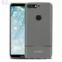 Чехол бампер для Huawei Honor 7C idools Leather Fit Gray (Серый)