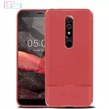 Чехол бампер для Nokia 5.1 idools Leather Fit Red (Красный)