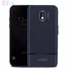 Чехол бампер для Samsung Galaxy J4 2018 J400F idools Leather Fit Navy Blue (Темно Синий)