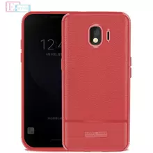 Чехол бампер для Samsung Galaxy J4 2018 J400F idools Leather Fit Red (Красный)