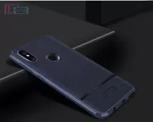 Чехол бампер для Xiaomi Redmi Note 5 Pro idools Leather Fit Navy Blue (Темно Синий)