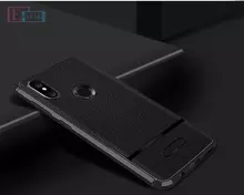 Чехол бампер для Xiaomi Redmi Note 5 Pro idools Leather Fit Black (Черный)